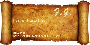 Faix Gusztáv névjegykártya